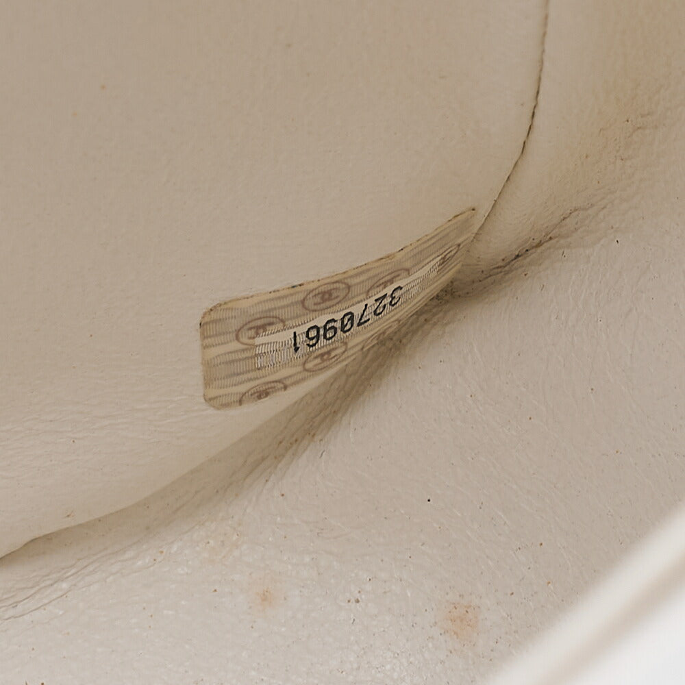 CHANEL Caviar Skin Big Coco Single V-Stitch V-Flap Chain Shoulder White Gold-Tone Hardware, Pre-Owned