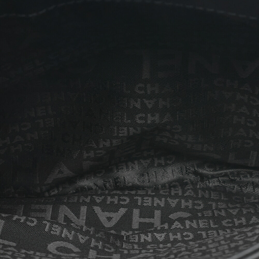 CHANEL Lambskin Chocolate Bar 2.55 Lock Round One Shoulder Black Silver-Tone Hardware, Pre-Owned