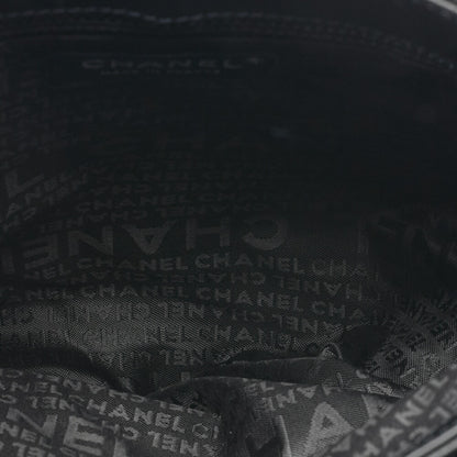 CHANEL Lambskin Chocolate Bar 2.55 Lock Round One Shoulder Black Silver-Tone Hardware, Pre-Owned