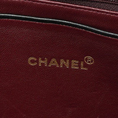 CHANEL Matlassse with Pull Charm Double Chain Shoulder Bag Lambskin Black Gold-Tone Hardware, Pre-Owned