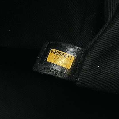 CHANEL Calf Wild Stitch Matelasse Coco Charm Hand Tote Bag Black Silver-Tone Hardware, Pre-Owned