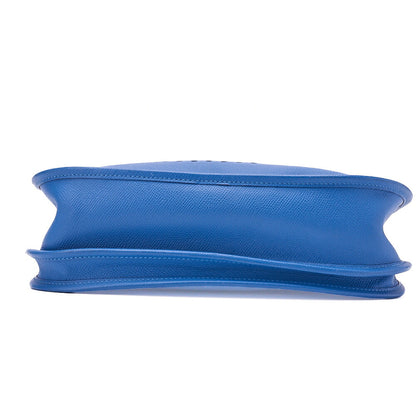 HERMES Evelyn PM 3 Trois Shoulder Bag Epson Blue Silver-Tone Hardware, Pre-Owned