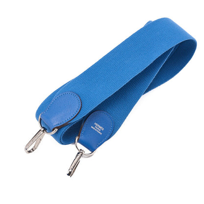 HERMES Evelyn PM 3 Trois Shoulder Bag Epson Blue Silver-Tone Hardware, Pre-Owned