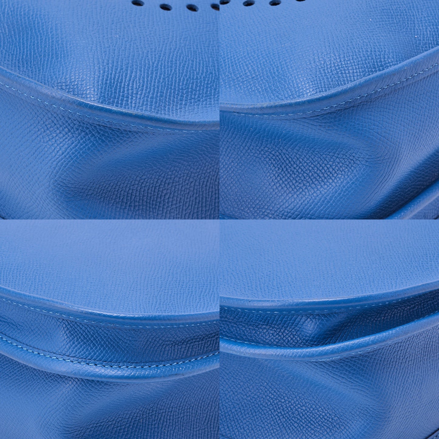 HERMES Evelyn PM 3 Trois Shoulder Bag Epson Blue Silver-Tone Hardware, Pre-Owned