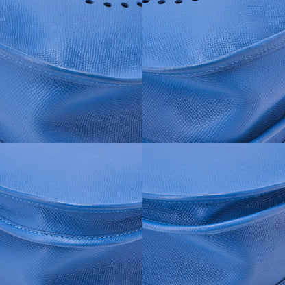 HERMES Evelyn PM 3 Trois Shoulder Bag Epson Blue Silver-Tone Hardware, Pre-Owned