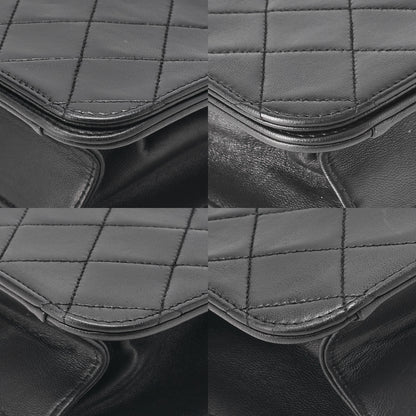 CHANEL Lambskin Matrass? Full Flap 23cm Turnlock Chain Shoulder Black Gold-Tone Hardware, Pre-Owned