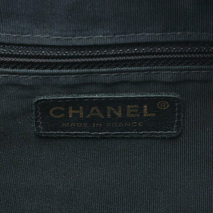 CHANEL Handbag Boston Bag Caviar Skin Matelasse Cocomark Black Gold-Tone Hardware, Pre-Owned