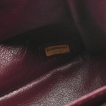 CHANEL Caviar Skin Deca Matelasse 30cm Double Flap Chain Shoulder Bag Black (Silver-Tone Hardware, Pre-Owned