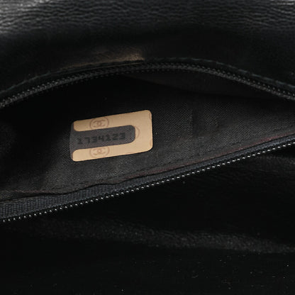 CHANEL Biju Handle Handbag Single Mini Matelasse Lambskin Black Gold -Tone Hardware, Pre-Owned