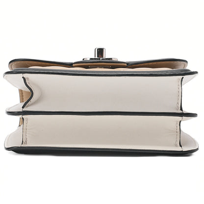 CHANEL Lambskin Mini Matelasse Single Chain Shoulder Bicolor Beige x Black Silver-Tone Hardware, Pre-Owned