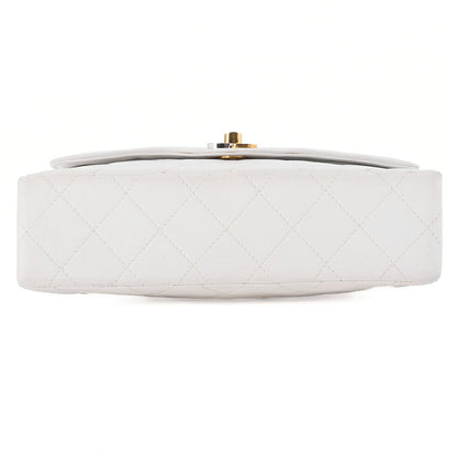 CHANEL Lambskin Matelasse 22cm Paris Limited Shoulder Bag White Gold -Tone Hardware, Pre-Owned