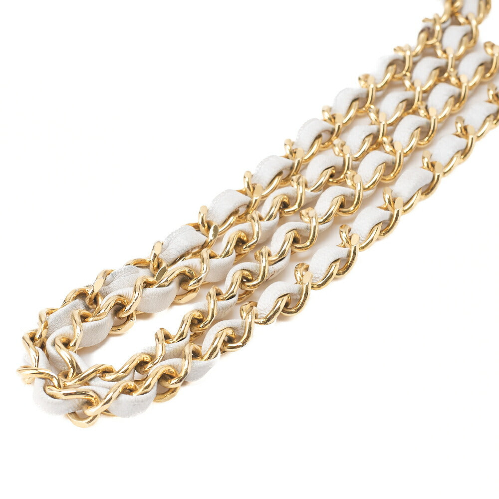 CHANEL Lambskin Matelasse 22cm Paris Limited Shoulder Bag White Gold -Tone Hardware, Pre-Owned