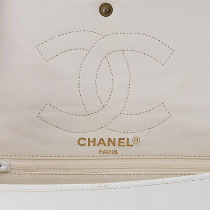 CHANEL Lambskin Matelasse 22cm Paris Limited Shoulder Bag White Gold -Tone Hardware, Pre-Owned