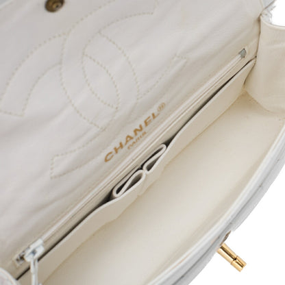 CHANEL Lambskin Matelasse 22cm Paris Limited Shoulder Bag White Gold -Tone Hardware, Pre-Owned