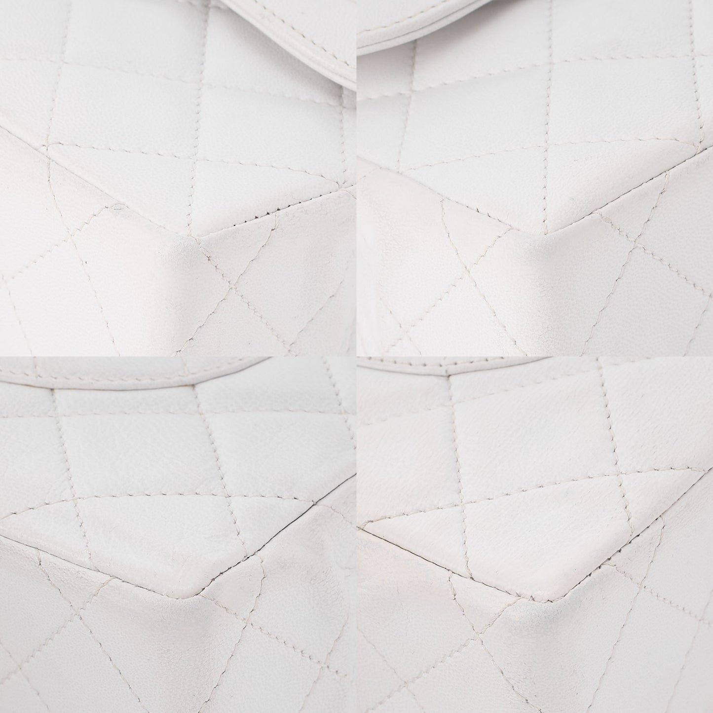 CHANEL Lambskin Matelasse 22cm Paris Limited Shoulder Bag White Gold -Tone Hardware, Pre-Owned