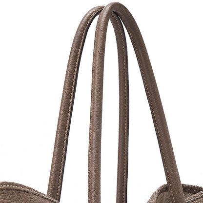 HERMES Garden Party PM Handbag Negonda Etoup Silver-Tone Hardware, Pre-Owned