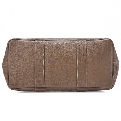 HERMES Garden Party PM Handbag Negonda Etoup Silver-Tone Hardware, Pre-Owned