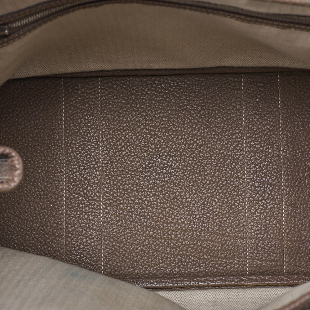 HERMES Garden Party PM Handbag Negonda Etoup Silver-Tone Hardware, Pre-Owned