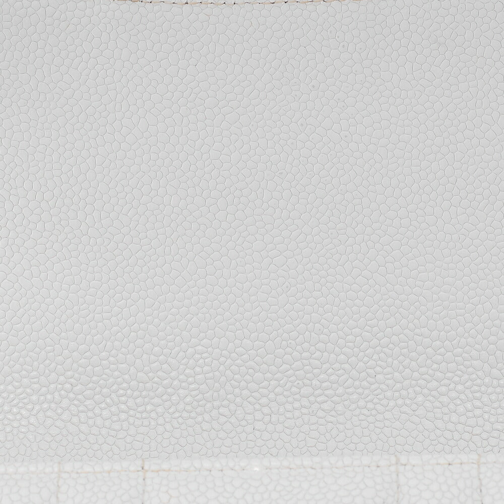 CHANEL Chain Shoulder Bag Mademoiselle Single Caviar Skin Shoulder Bag White Gold -Tone Hardware, Pre-Owned