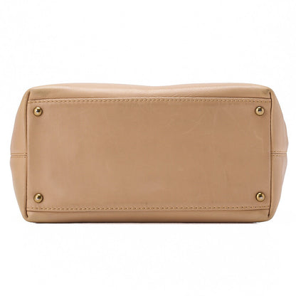 CHANEL Cocomark Turnlock 2way Chain Shoulder Bag Lambskin Beige Gold-Tone Hardware, Pre-Owned