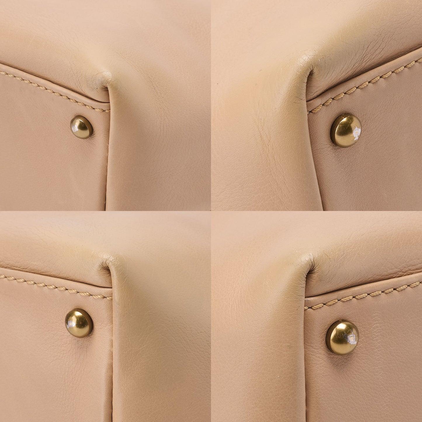 CHANEL Cocomark Turnlock 2way Chain Shoulder Bag Lambskin Beige Gold-Tone Hardware, Pre-Owned