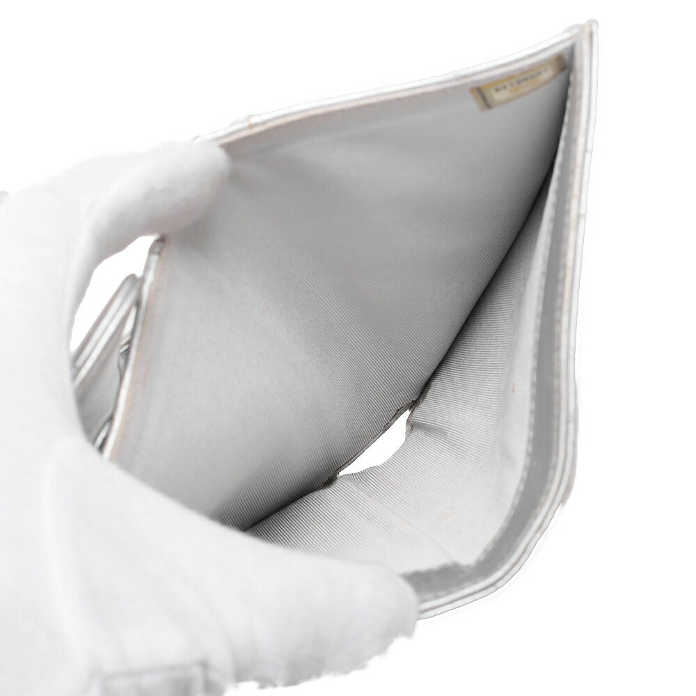 CHANEL Matelasse Bi-Fold Long Wallet Lambskin Silver -Tone Hardware, Pre-Owned