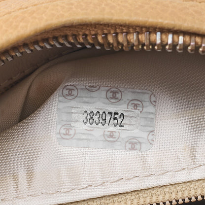 CHANEL Matelasse  Turnlock Chain Shoulder Logo Charm Caviarski Beige Gold-Tone Hardware, Pre-Owned