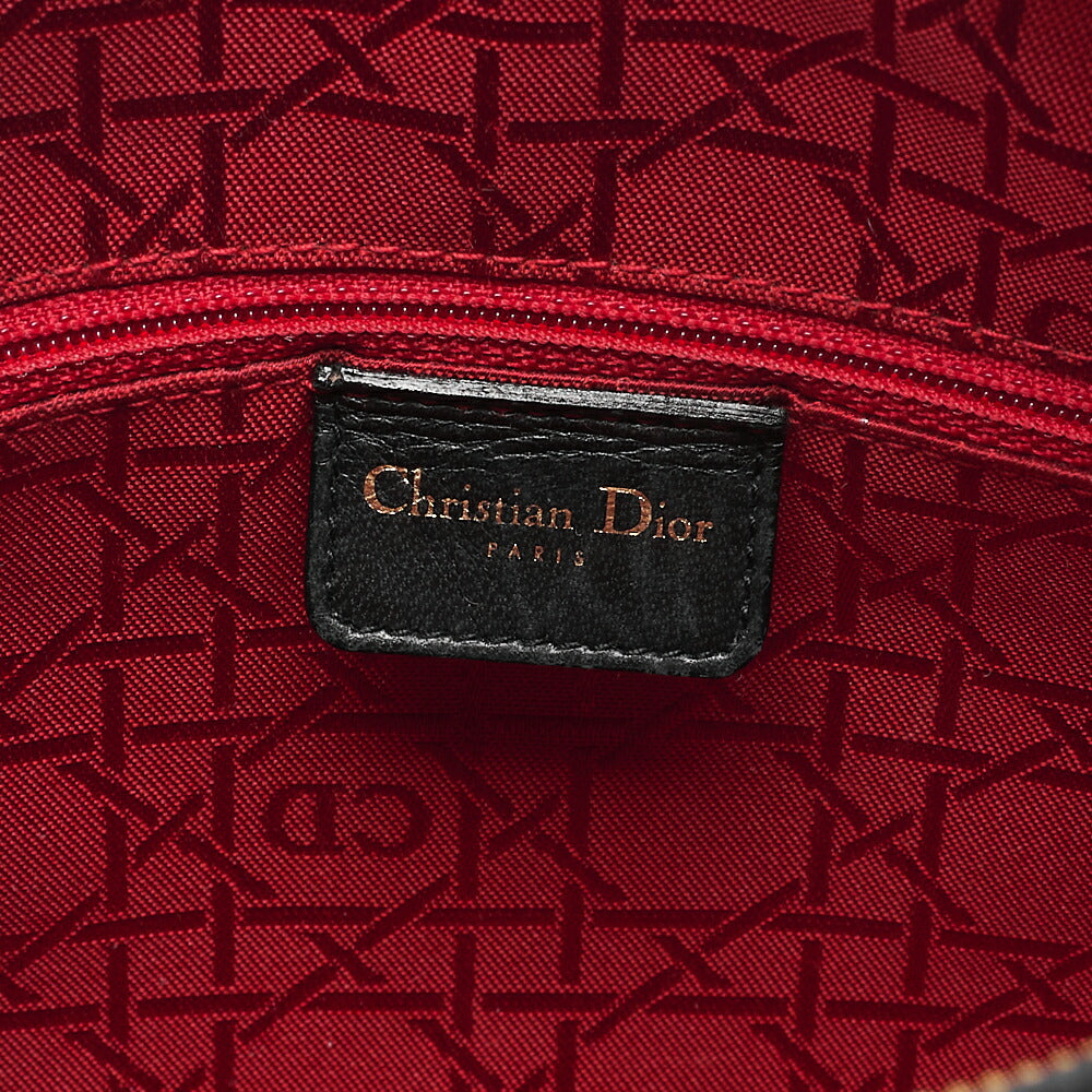 Dior Lady Dior Cannage Handbag Large Size Lambskin Gold-Tone Hardware, Pre-Owned