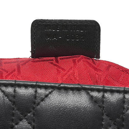 Dior Lady Dior Cannage Handbag Large Size Lambskin Gold-Tone Hardware, Pre-Owned