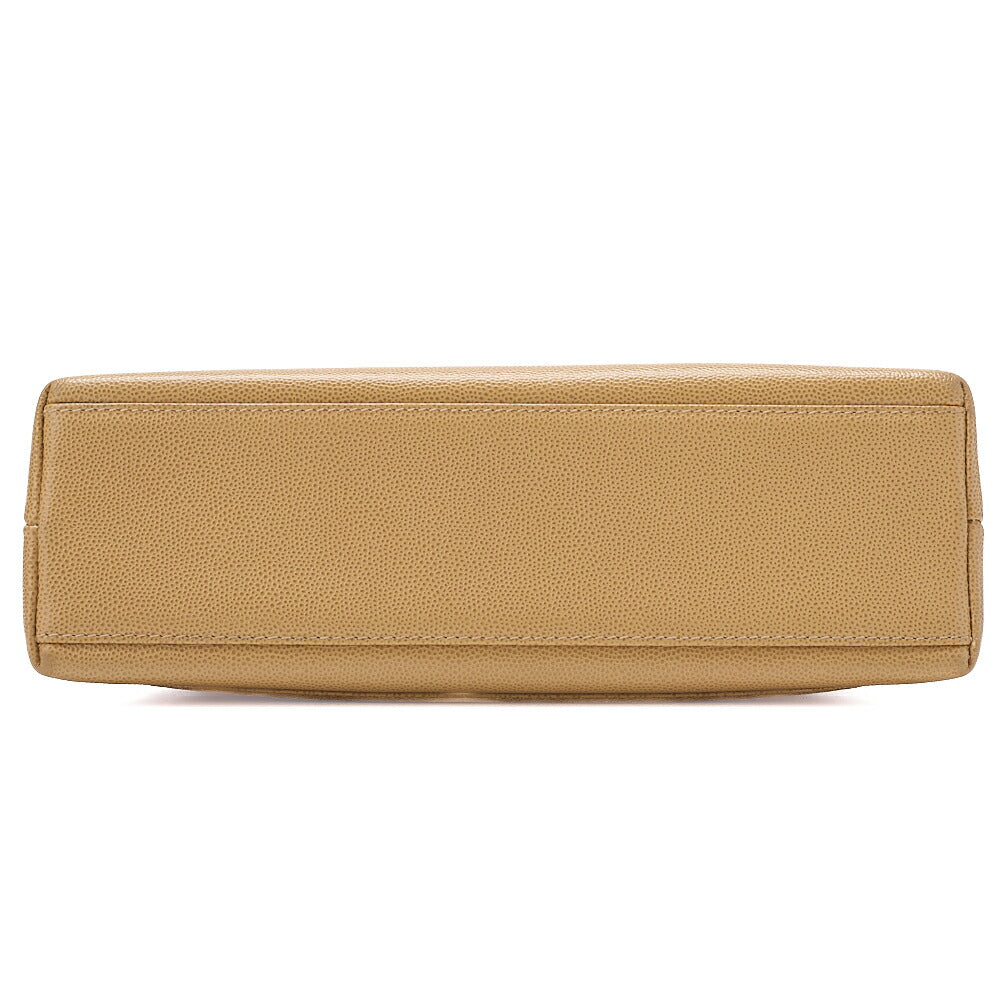 CHANEL Handbag Mini Kelly Shape Caviar Skin Beige Gold-Tone Hardware, Pre-Owned