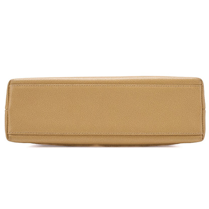 CHANEL Handbag Mini Kelly Shape Caviar Skin Beige Gold-Tone Hardware, Pre-Owned