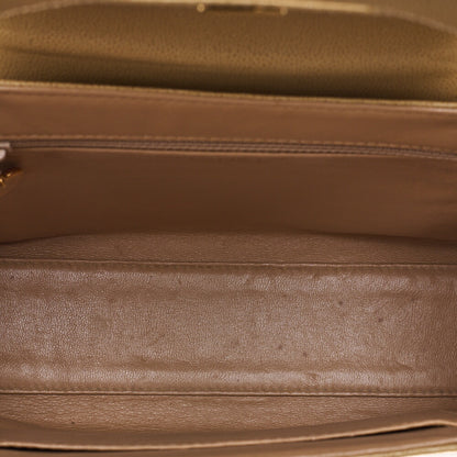 CHANEL Handbag Mini Kelly Shape Caviar Skin Beige Gold-Tone Hardware, Pre-Owned