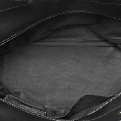 CHANEL Tote Bag Coated Canvas Paris Biarritz GM Coco Charm Black Silver-Tone Hardware, Pre-Owned