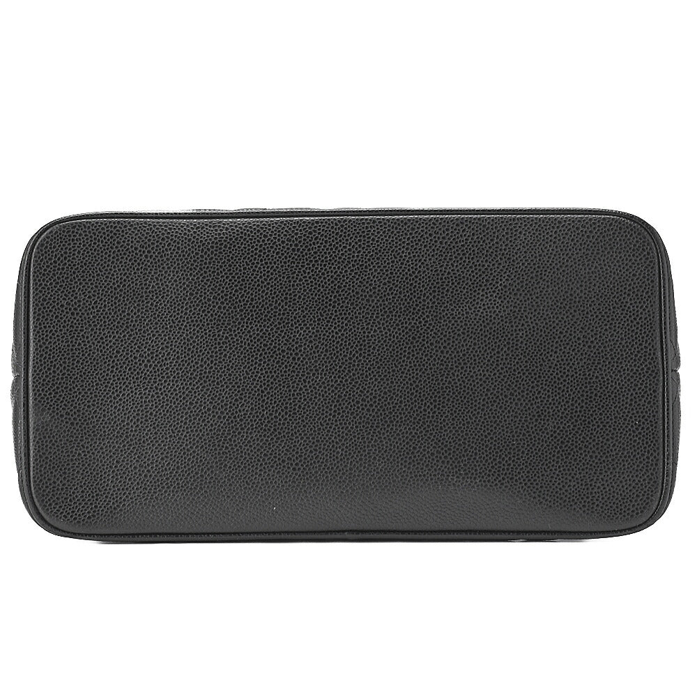 CHANEL Matelasse Reprint Tote Caviar Skin Black Gold-Tone Hardware, Pre-Owned