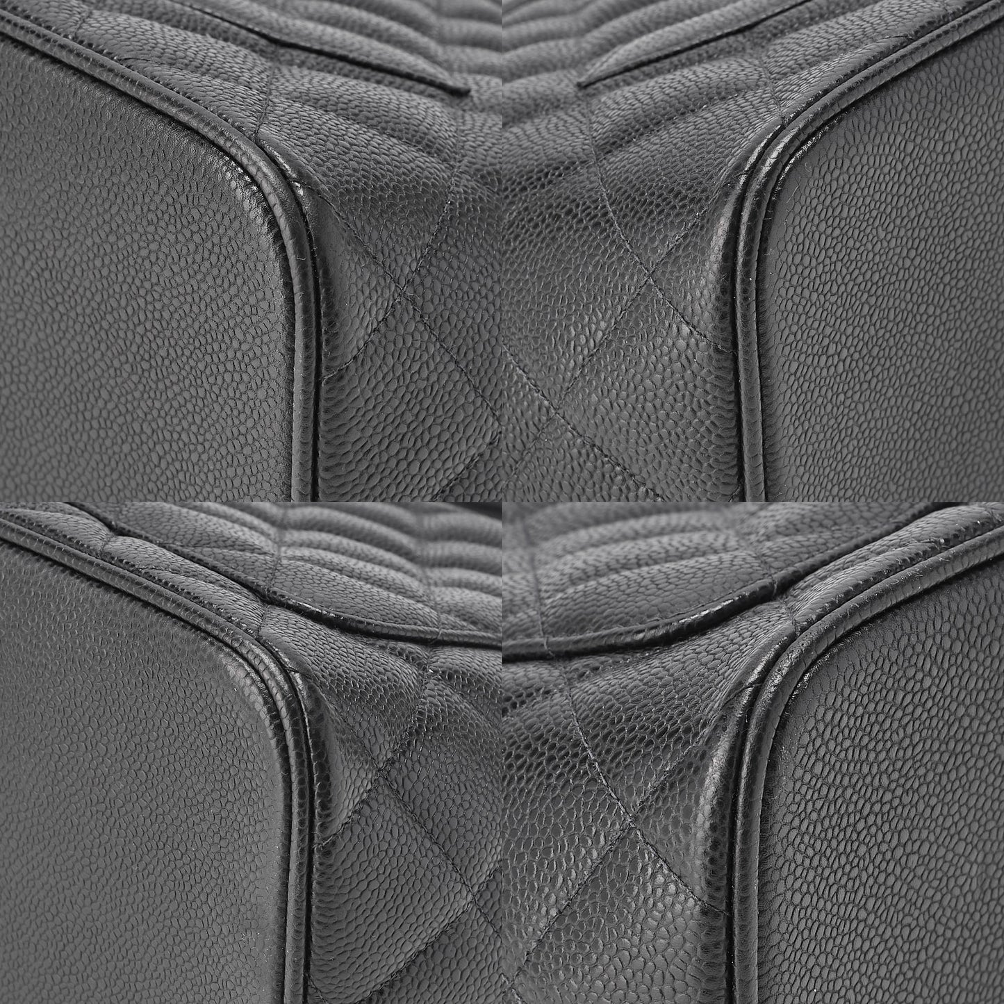 CHANEL Matelasse Reprint Tote Caviar Skin Black Gold-Tone Hardware, Pre-Owned