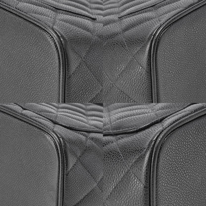 CHANEL Matelasse Reprint Tote Caviar Skin Black Gold-Tone Hardware, Pre-Owned