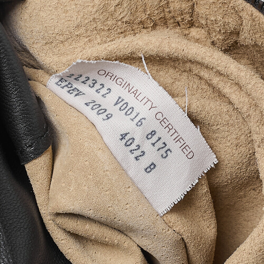 BOTTEGA VENETA Intrecciato Lambskin One Shoulder Back Black Black-Tone Hardware, Pre-Owned