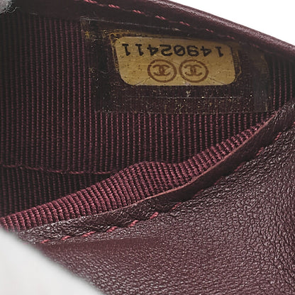 CHANEL Matelasse Tri-Fold Wallet Lambskin Black Gold-Tone Hardware, Pre-Owned