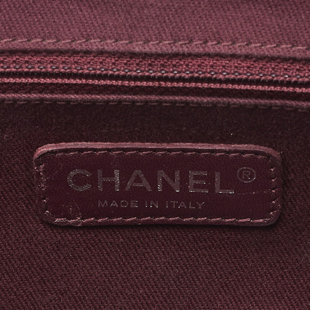 CHANEL Vintage Calf Matelasse Single Chain Shoulder Navy Silver-Tone Hardware, Pre-Owned