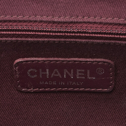 CHANEL Vintage Calf Matelasse Single Chain Shoulder Navy Silver-Tone Hardware, Pre-Owned