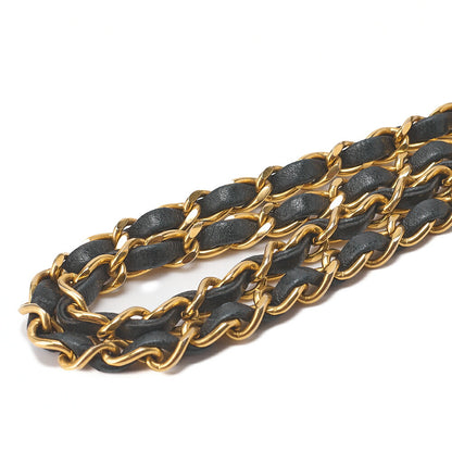 CHANEL Matelasse Chain Shoulder Bag Tote 2way Lambskin Black Gold-Tone Hardware, Pre-Owned