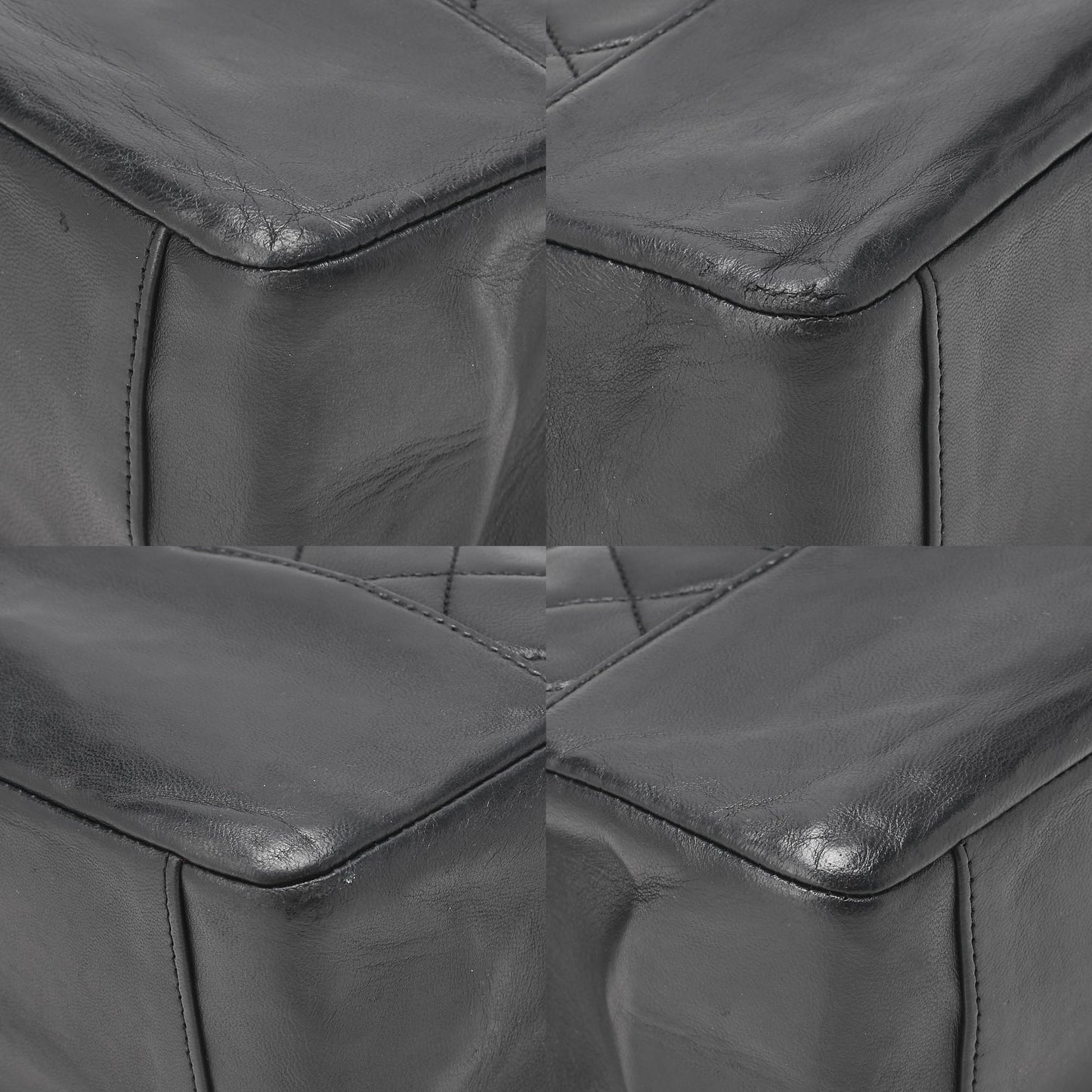 CHANEL Matelasse Chain Shoulder Bag Tote 2way Lambskin Black Gold-Tone Hardware, Pre-Owned