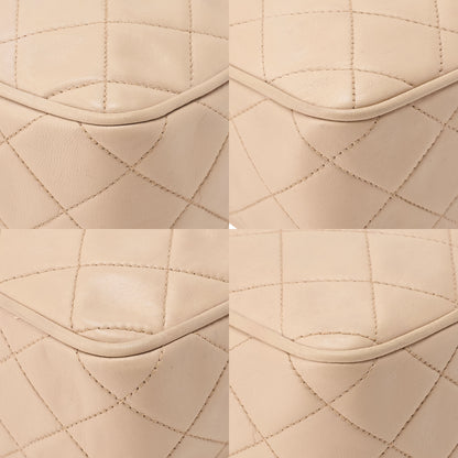 CHANEL Matelasse Coco Mark with Fringe Chain Shoulder Lambskin Ivory Gold-Tone Hardware, Pre-Owned