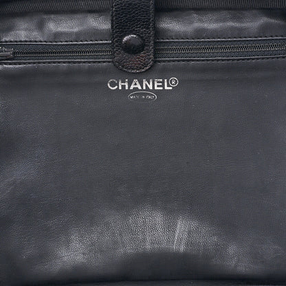 CHANEL Shoulder Bag Cocomark Vanity 2way Caviar Skin Black Gold-Tone Hardware, Pre-Owned