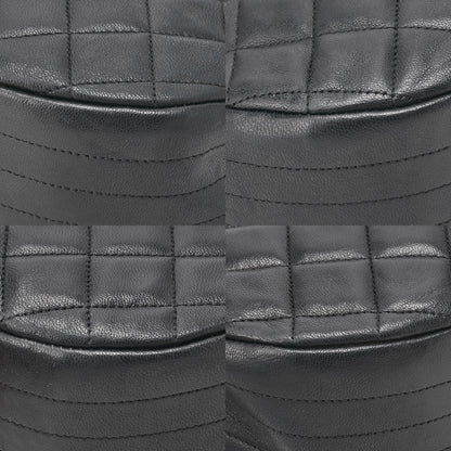 CHANEL Lambskin Matelasse Round Push Lock Chain Shoulder Black Gold-Tone Hardware, Pre-Owned