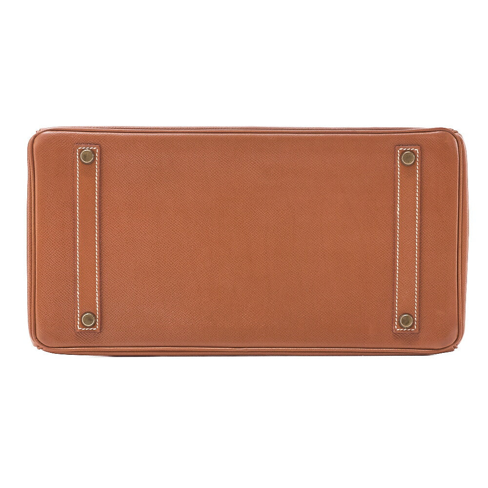 HERMES Birkin 35 Handbag Kushbel Gold-Tone Hardware, Pre-Owned