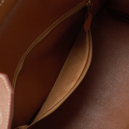 HERMES Birkin 35 Handbag Kushbel Gold-Tone Hardware, Pre-Owned