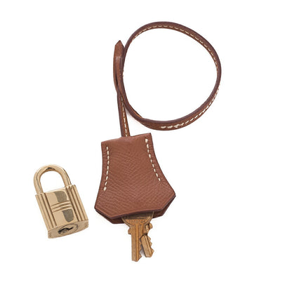 HERMES Birkin 35 Handbag Kushbel Gold-Tone Hardware, Pre-Owned