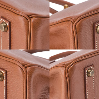 HERMES Birkin 35 Handbag Kushbel Gold-Tone Hardware, Pre-Owned