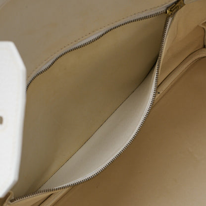 HERMES Birkin 35 Handbag Tryon Clemence White Gold -Tone Hardware, Pre-Owned